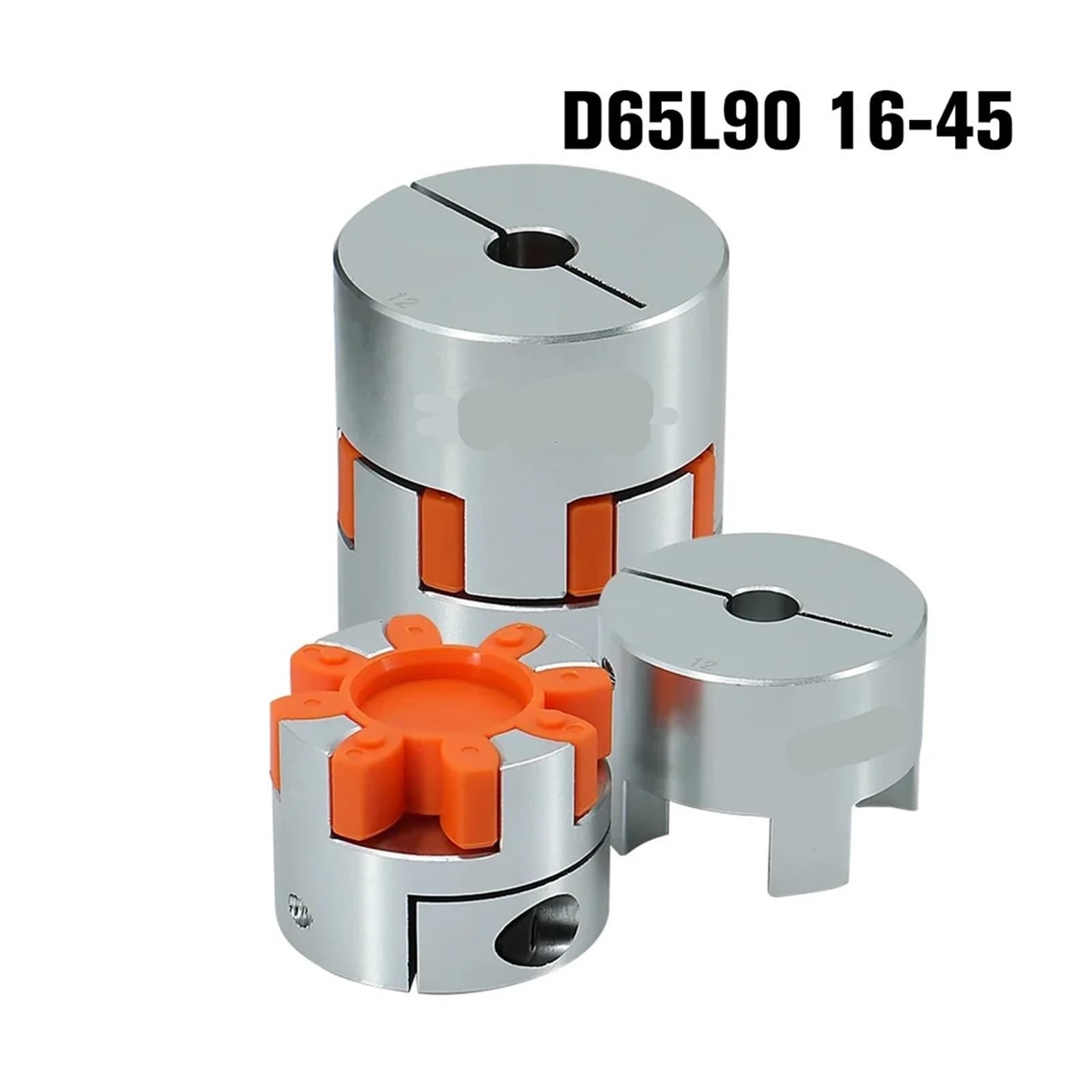 Wellenkupplung D65L90 Vier Backen Aluminium Plum Flexible Kupplung Motor Welle Stecker Innen Durchmesser 16-45mm for Große Kugelumlaufspindel Koppler Router(18mm to 18mm)