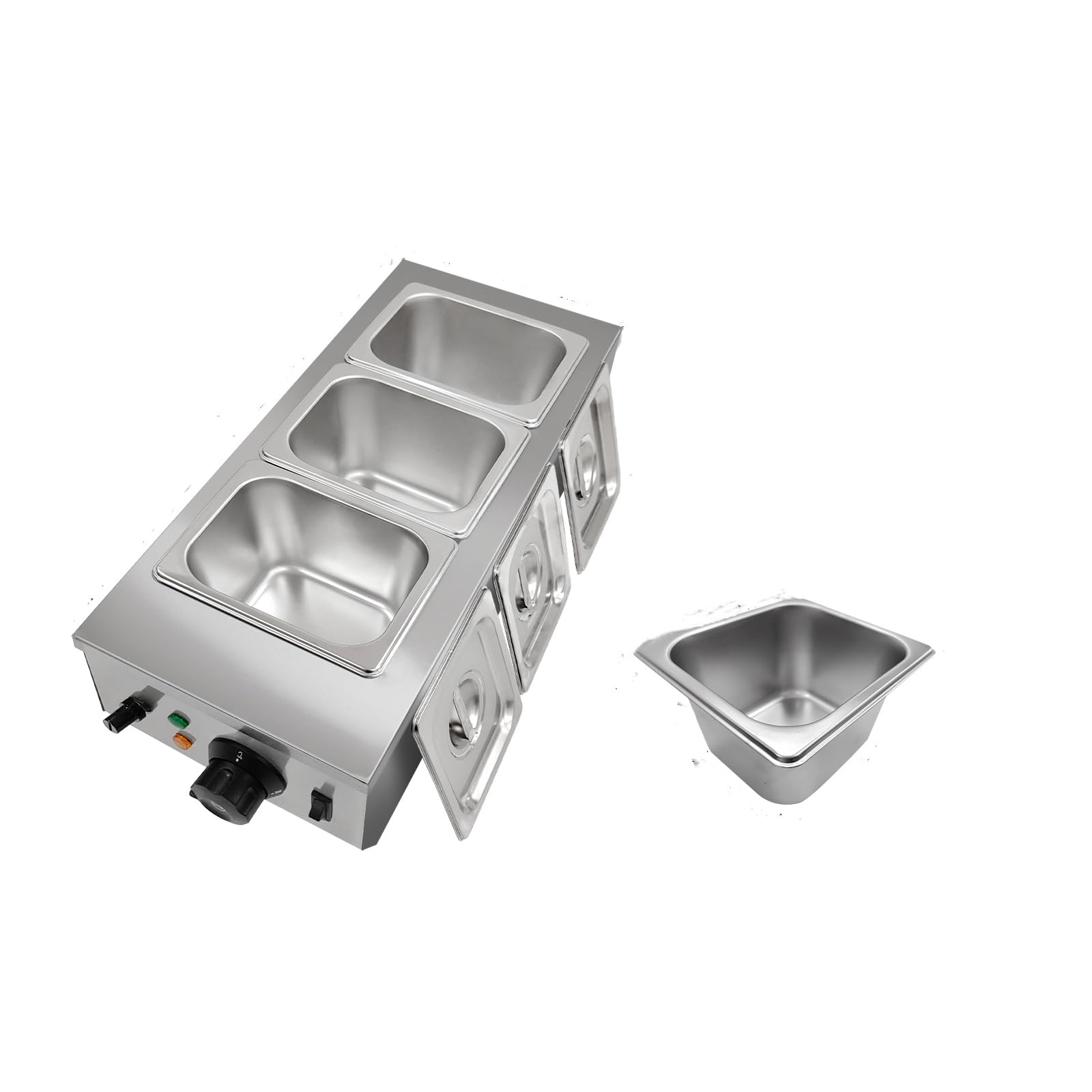 Chocolate Melting Machine, Chocolate Melter with 3 Various Pot Electric Commercial Food Warmer For Chocolate/Milk Melting and Heating, 1200W