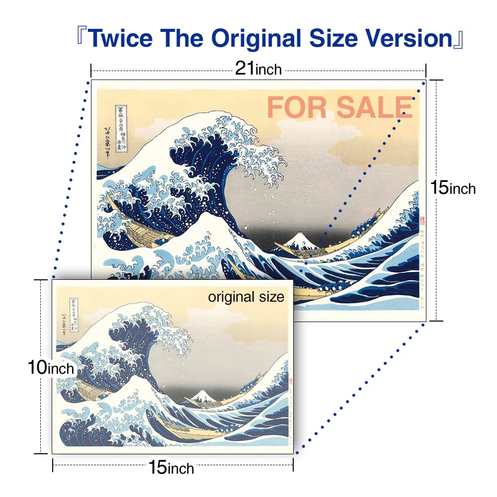 Amazon｜江戸伝承手摺木版画 倍版 冨嶽三十六景「神奈川沖浪裏」初版