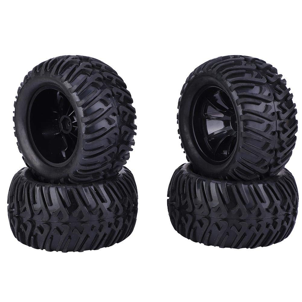 Dilwe RC Wheel Tire Super Grip 125 mm Y Type for 1/10 Remote Control Car Model (Black)