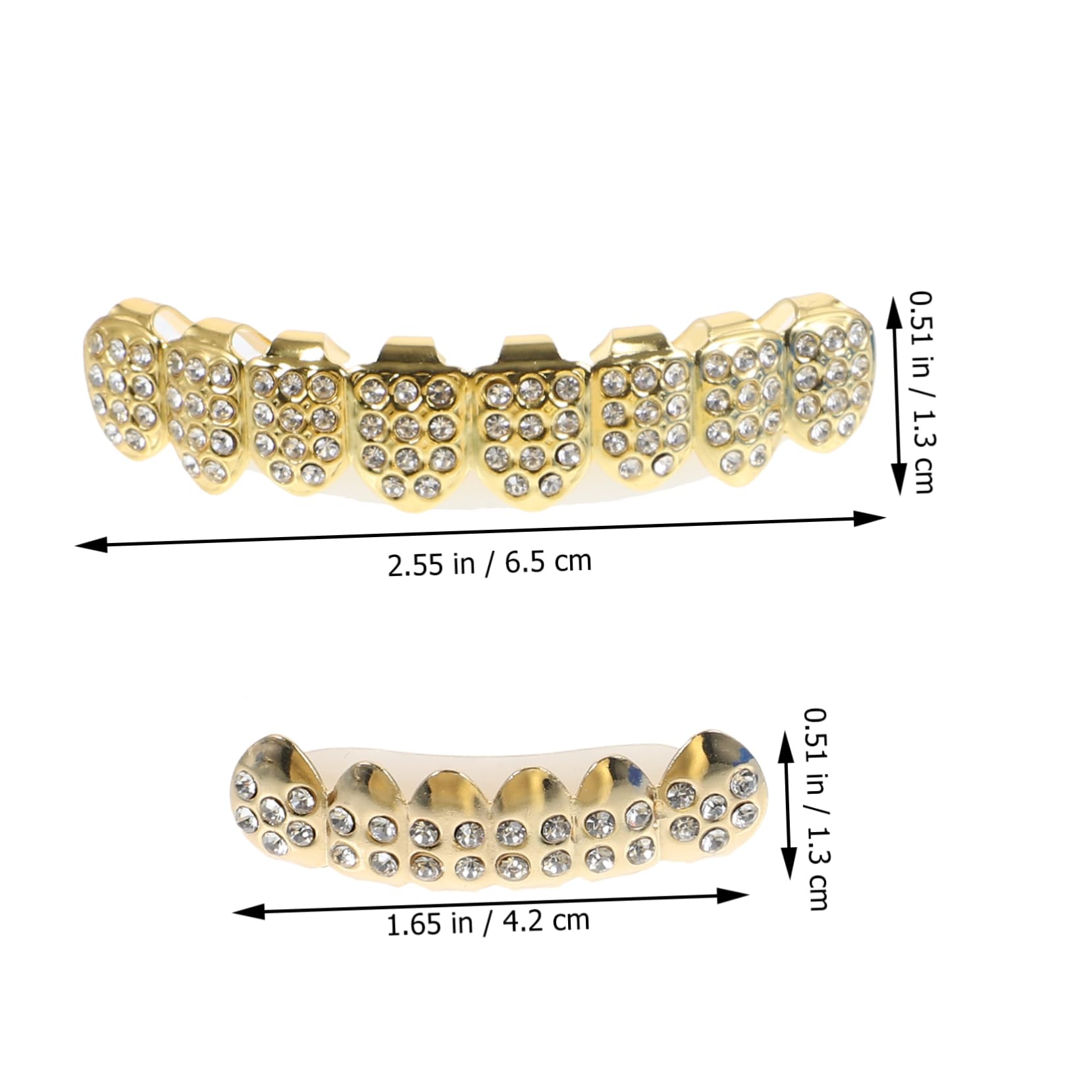 SHERCHPRY 2 set di gioielli bretelle decorative griglie dentali per feste in costume bocca denti griglie