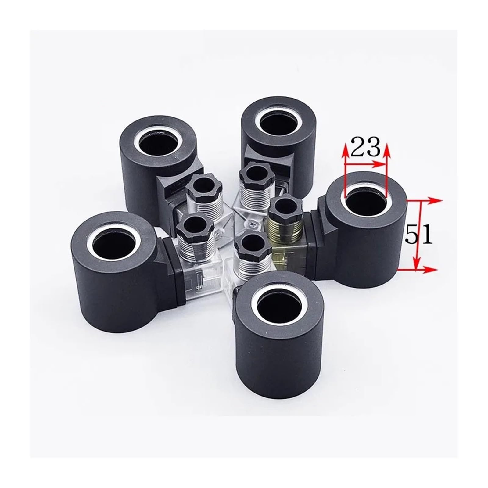 VSPPJYFG 1pcs Hydraulic Solenoid Valve Coil 220V 24V MFB10 12-60YC Inner Hole 23mm high 51mm for Solenoid Control Valve(60YC AC24V)