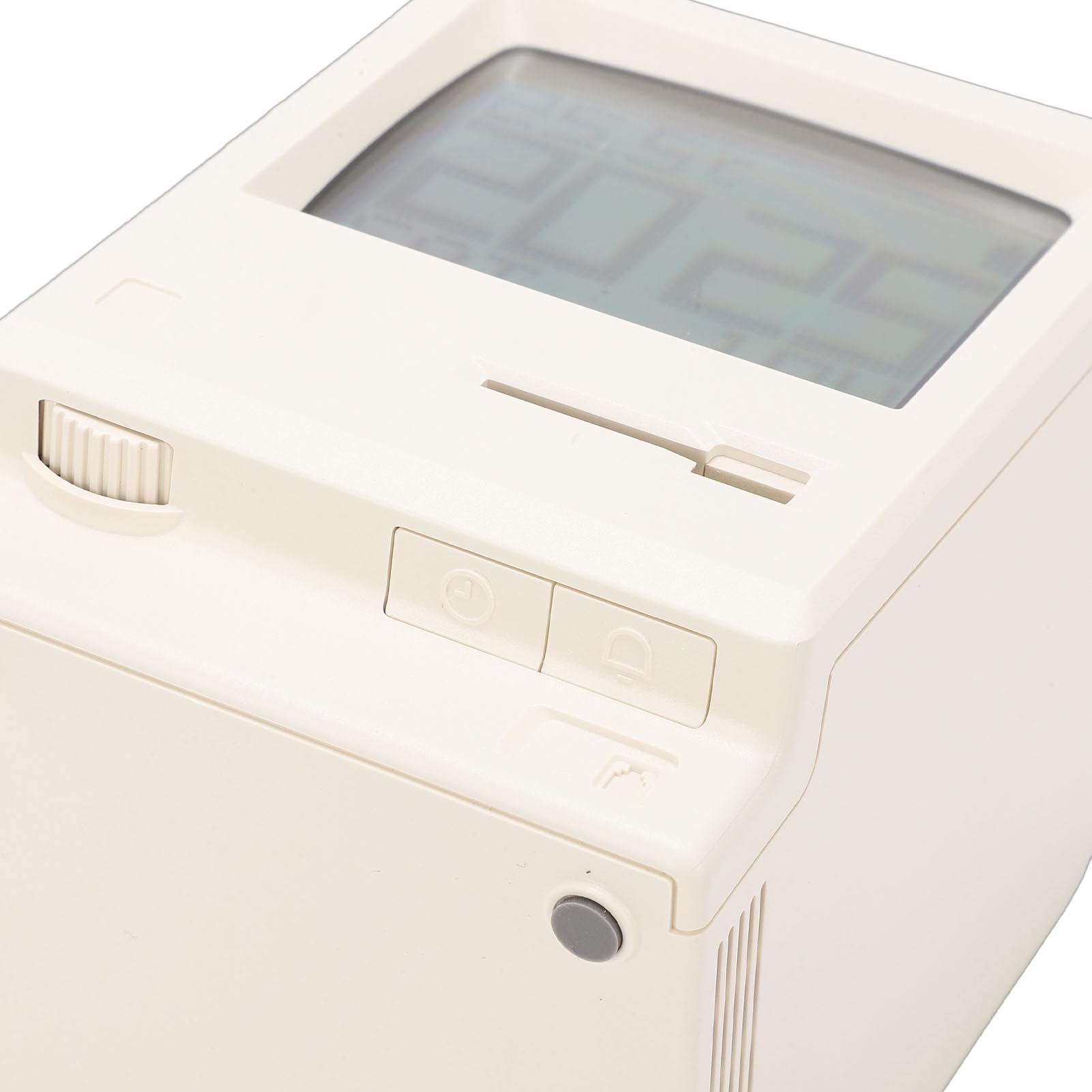 VBESTLIFE Reloj Despertador Retro de Píxeles, Reloj de Escritorio USB con Diseño de Computadora de 1984 con Pantalla de Píxeles, Brillo Ajustable, Hora, Fecha, Semana, Temperatura