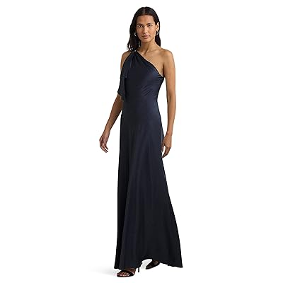 Lauren Ralph Lauren Satin Charmeuse One Shoulder Gown Women