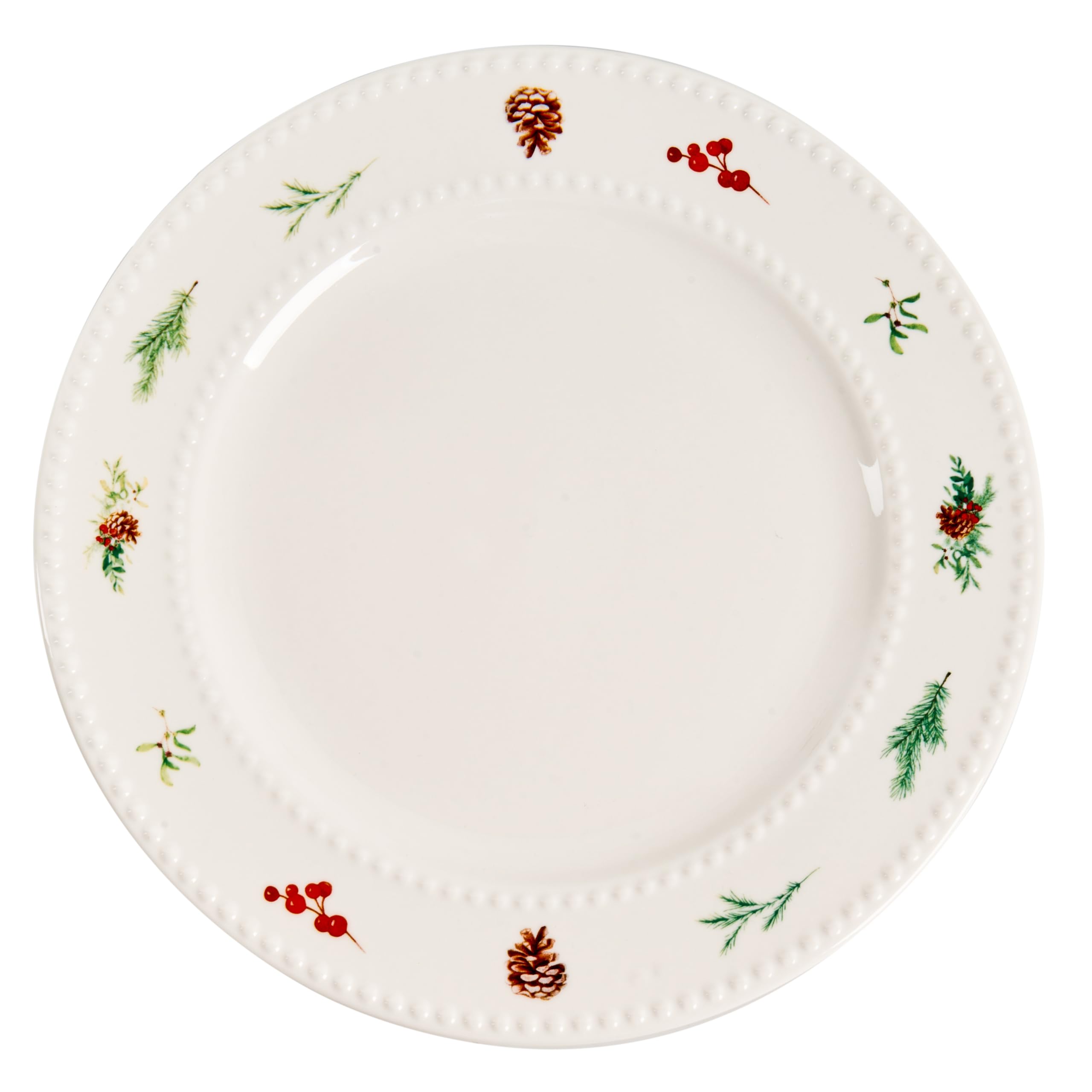 Zestaw naczyń z porcelany 16-częściowy ręcznie robiony reaktywne szkliwo dla 4 osób choinka beżowy Cloves