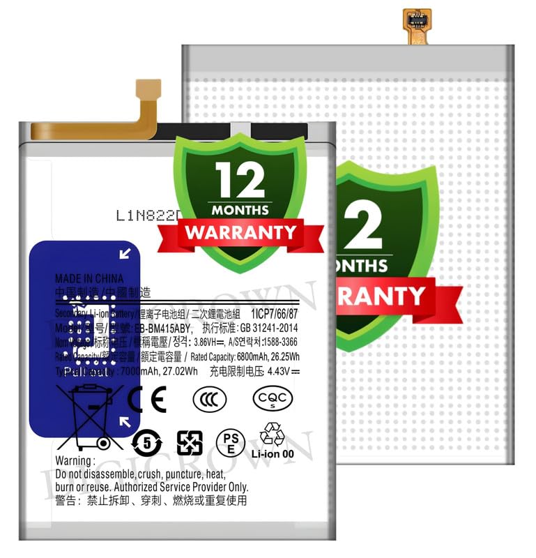 Image of Original EB-BM415ABY Battery Compatible for Samsung Galaxy M51 - (7000mAh) - 1 Year Warranty DF7