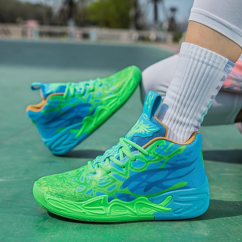 Basketball Shoes for Womens Mens Colorful Volleyball Fashion High Top Breathable Lightweight Grip Indoor Outdoor Sport Sneakers for Unisex - Image 5