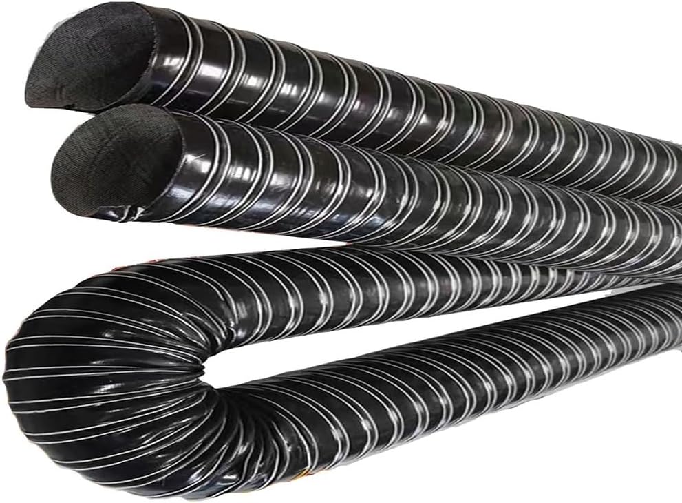 Flexible Silicone Air Ducting Hose Flexible Vent Pipe for Car Heaters/Industrial Fumes Length 3.3-32.8ft，0.7-12in ID Duct Hosing(1m(3.3ft),160mm)
