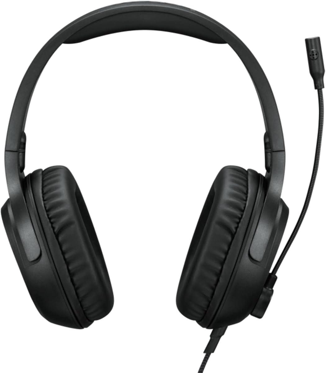 Lenovo H110 Wired Gaming Headset - 3.5mm Connection, Omni-Directional Microphone, Breathable Ear Cups, Built-in Volume Wheel - Black : Electronics