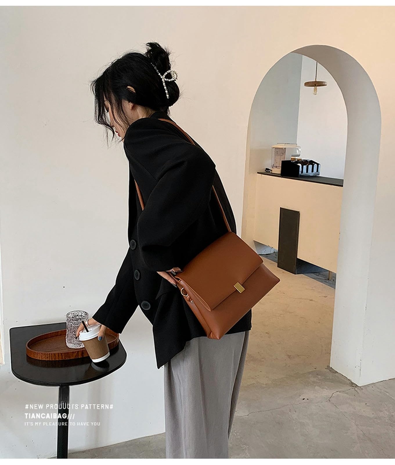 Torba na ramię damska retro Hobo Tote Crossbody torebki torebki