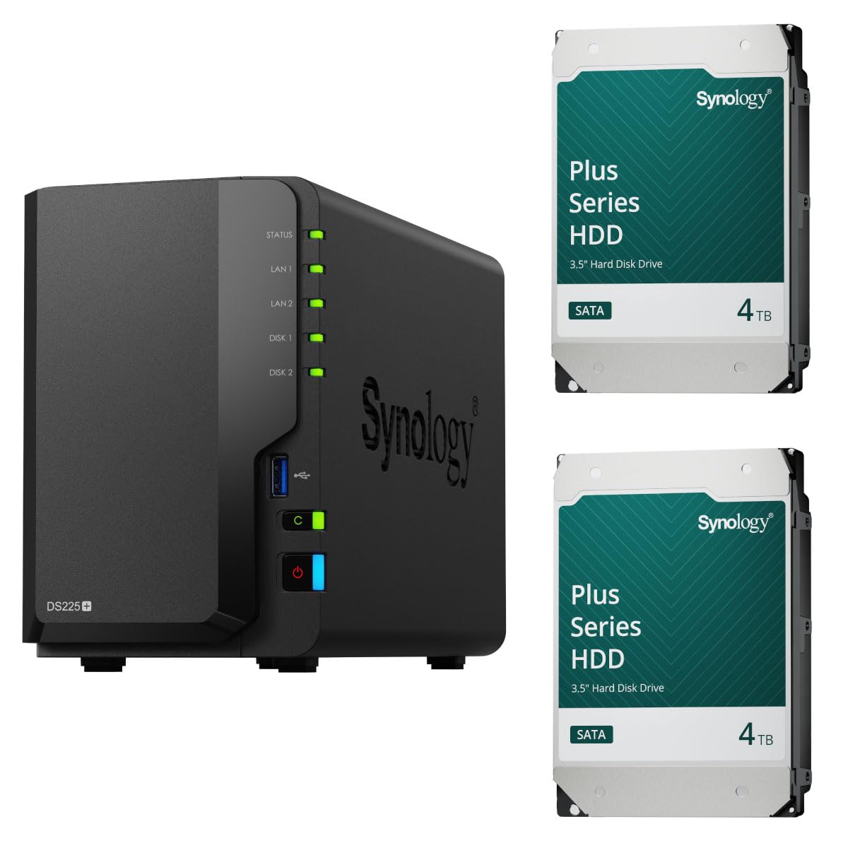 Amazon | 【NAS HDDセット】Synology DS225+ & Synology HDD 4TBx2台