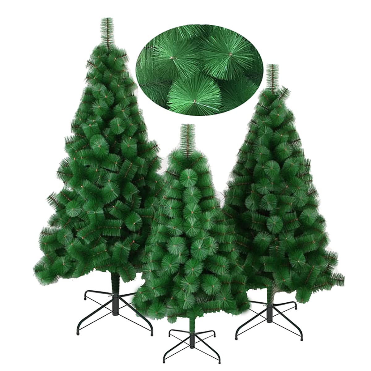 GREATOYAR Árbol de Navidad, Árbol de Navidad Artificial, Material PVC Aguja de Pino, Hogar Decoración para Navidad, con Soporte de Metálico, Fácil Montaje, Altura 210cm, Verde Pino