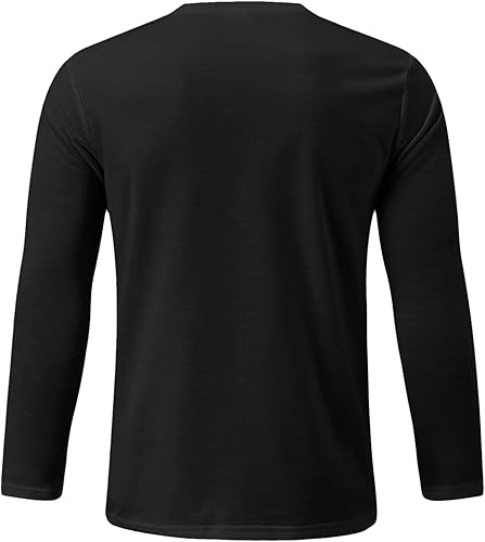 Miniatura 3 de Tshirt for Men Long Sleeve Crew Neck Breathable Thermal Relaxed Fit Athletic Tees Trendy True Comfort Tops