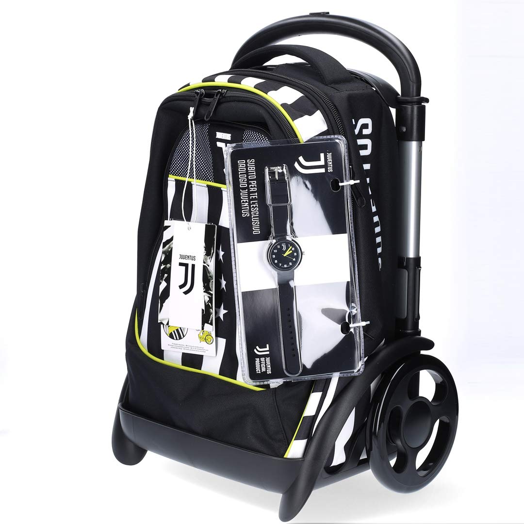 JUVENTUS Trolley Modulare Tyre - Collezione Scuola 2020/2021-100% Originale - 100% Prodotto Ufficiale - Orologio in Omaggio - Dimensioni: 39 x 58 x 28 cm