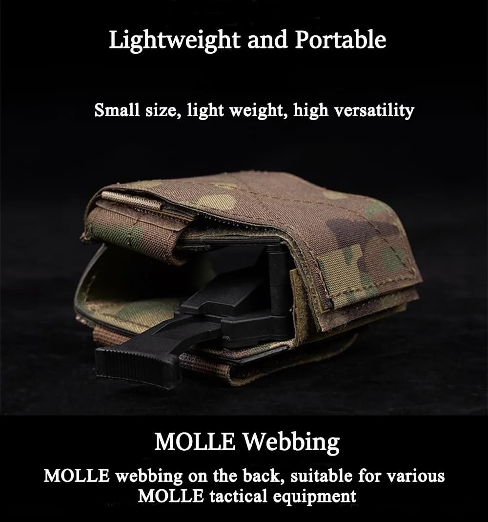 Peminkoo Fondina Universale per Pistola Tattica Pistola Adattabile con Chiusura a Scatto Militare G17 G19 1911 SIGP220 Molle Cintura Airsoft
