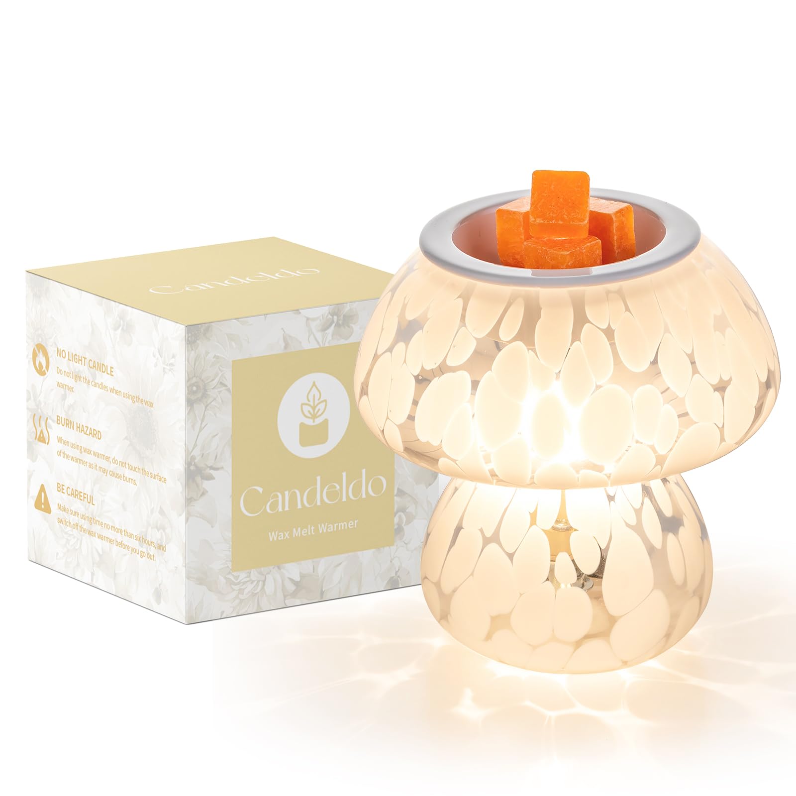 Candeldo Wax Melt Burners Electric: Wax Melts Burner Mushroom Gifts Fragrance Candle Warmer Home Bedroom Decor House Warming Gifts New Home Birthday Gift for Women