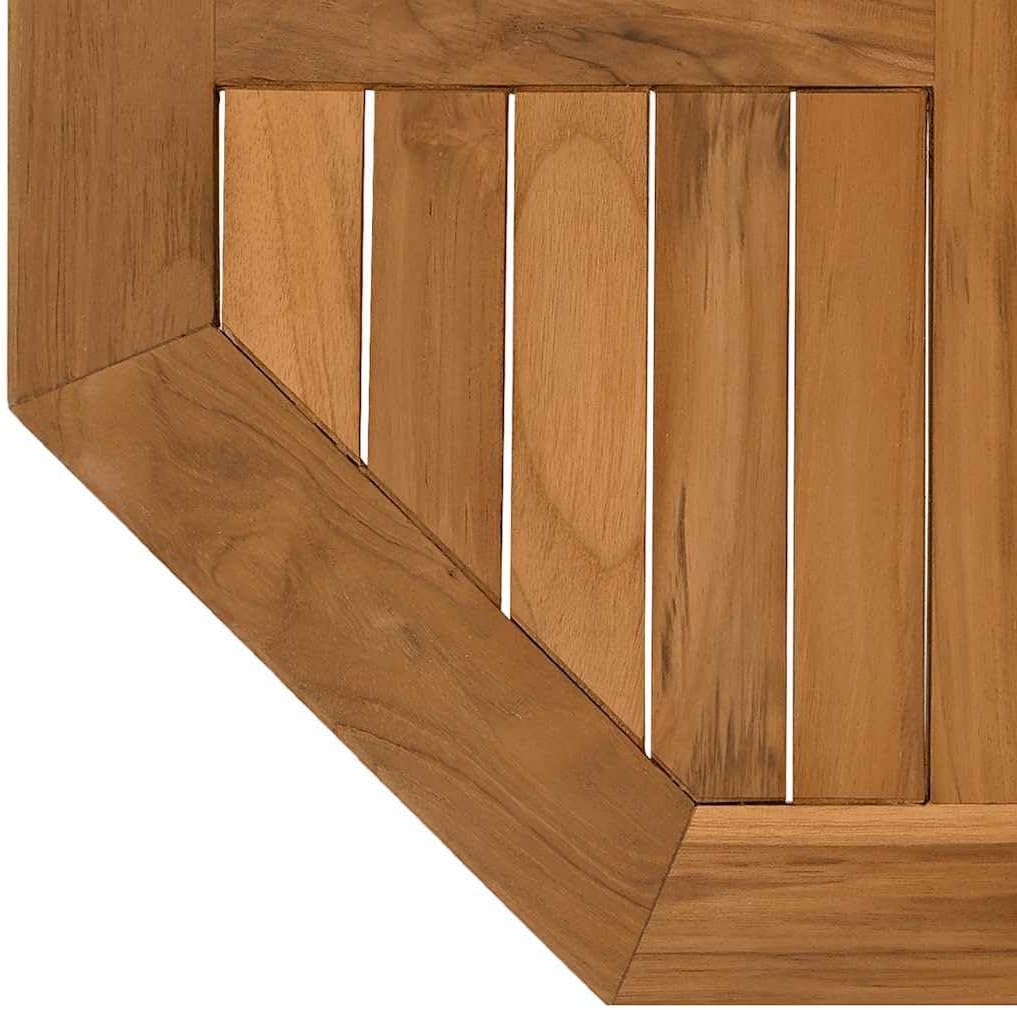 Solid Teak Wood Table Top, 23.6 inch Octagonal Replacement Tabletop, Durable Natural Finish Surface for Indoor Outdoor Dining Garden Patio Furniture