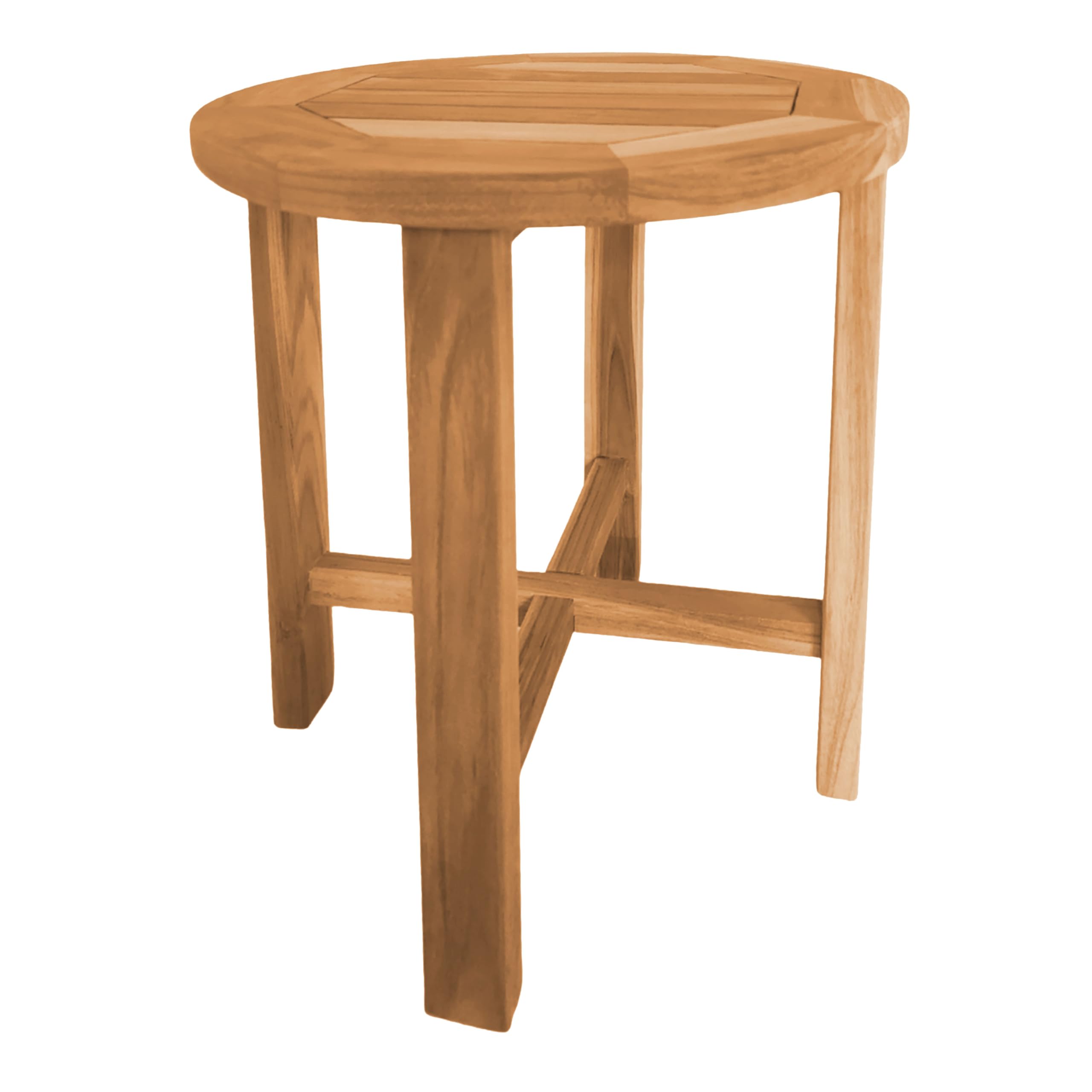 AXI Alya Tavolino Rotondo in Legno di Teak Marrone | Piccolo Tavolo per Giardino, Balcone, Terrazza | Da salotto - 45 x 45 x 50 cm