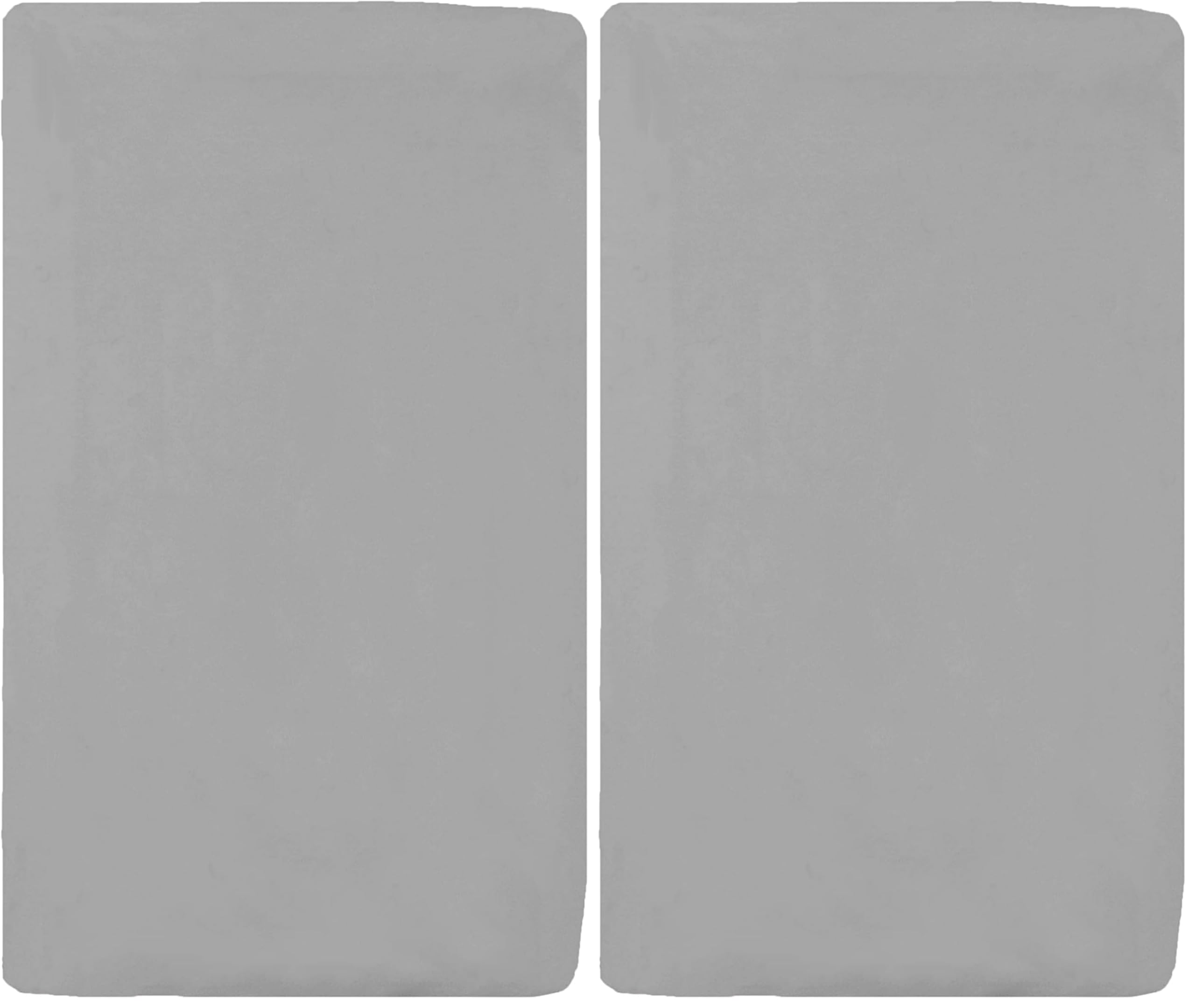 American Baby Company 100% Natural Cotton Fitted Cradle/Bassinet Sheet 36" x 18" - Soft, Breathable &amp; Hypoallergenic Bed Sheet, Gray, Neutral for Boys &amp; Girls (Pack of 2)