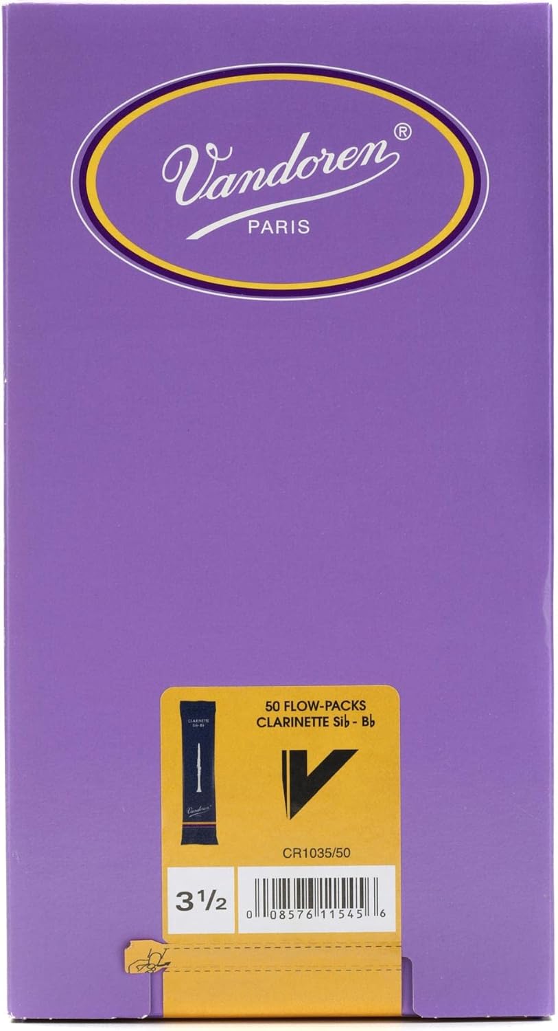 Vandoren CR1035/50 Bb Clarinet Traditional Reeds Strength 3.5; Box of 50