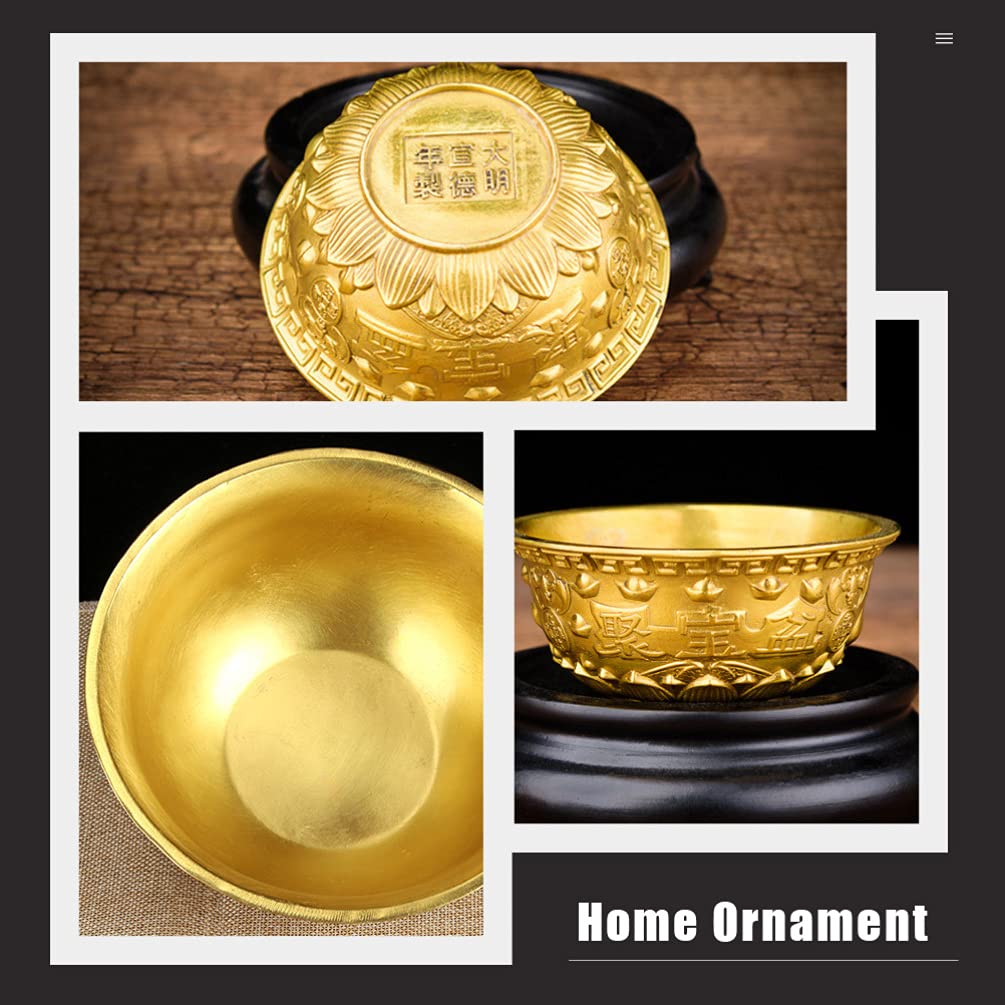 Petit Bol Décoratif En Laiton Pour Feng Shui - Dimensions 5x3.6 Cm, Neuf, Marque Générique