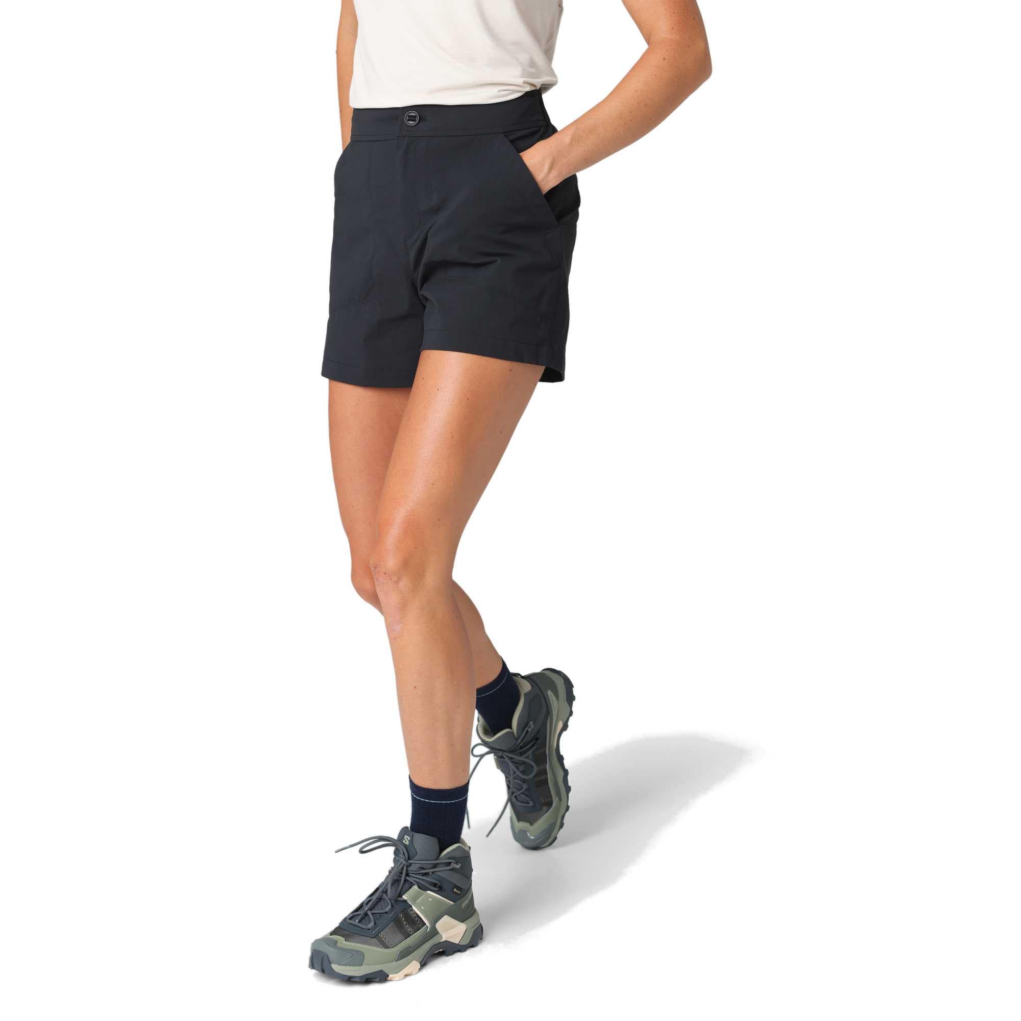 Outdoor Research Timberline damskie spodenki sportowe, oddychające, elastyczne, UPF 50+, szybkoschnące, z kieszenią na zamek błyskawiczny
