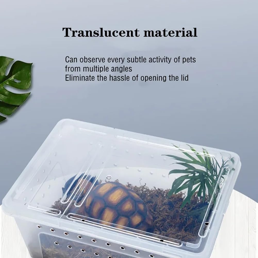 Reptile PC Terrarium, Zestaw startowy zbiornika płazów, zbiornik gadów w stosunku do wielu powtórzeń domowych gospodarstw domowych, żółwia terrarium na jaszczurki, rogowe żaby,L brown