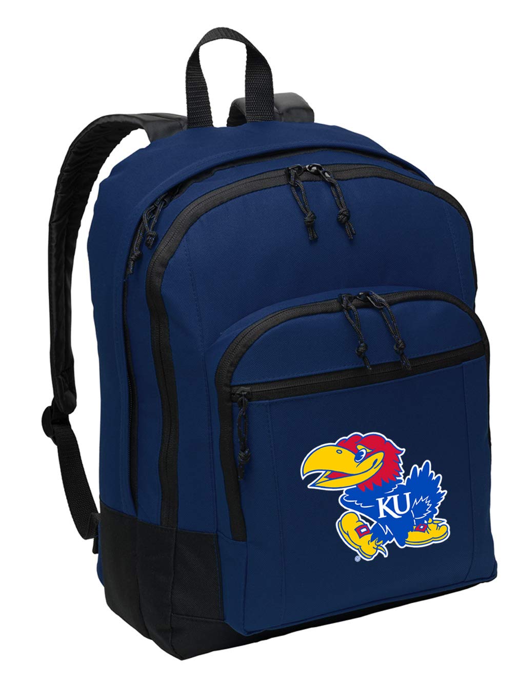 Broad Bay University of Kansas Backpack Medium Classic KU Jayhawks Backpack Laptop Sleeve