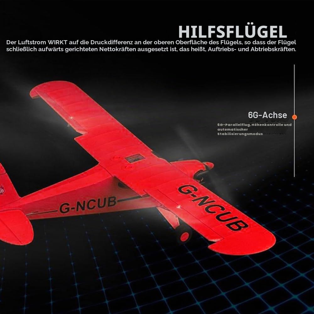 J3 CUB RC Flugzeug 3D/6G 5CH Ferngesteuertes Flugzeug für Erwachsene 1406 Bürstenloser Motor Outdoor Starrflügel Stunt RC Segelflugzeug mit Austauschbaren Teilen