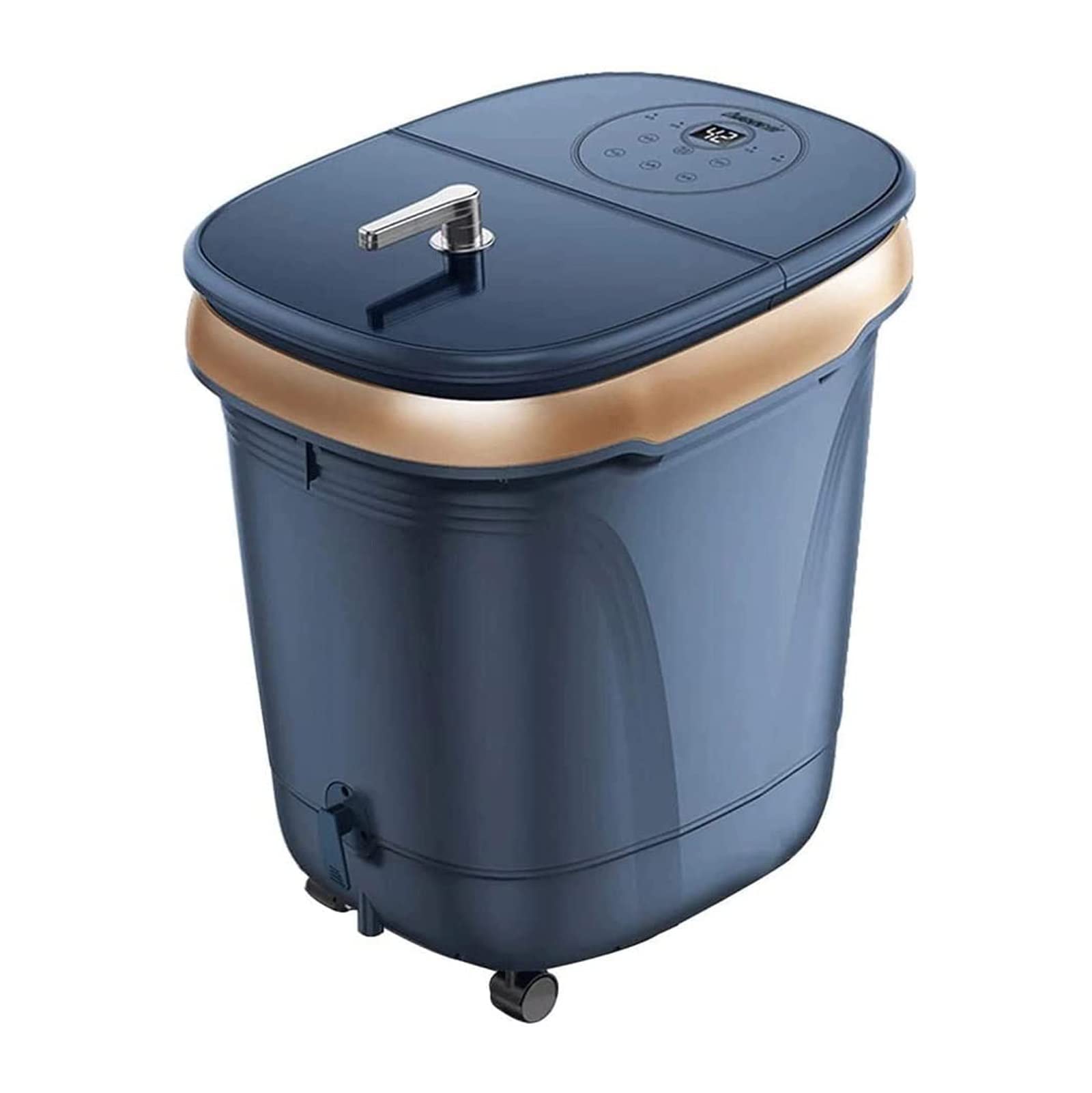 Masajeador de Baño de Spa para Pies con Calor, Pedicura Spa Motorizado Shiatsu Rodillo de Masaje Punto de Acupuntura, Conversión de Frecuencia, Burbujas, Temperatura de Tiempo Ajustable