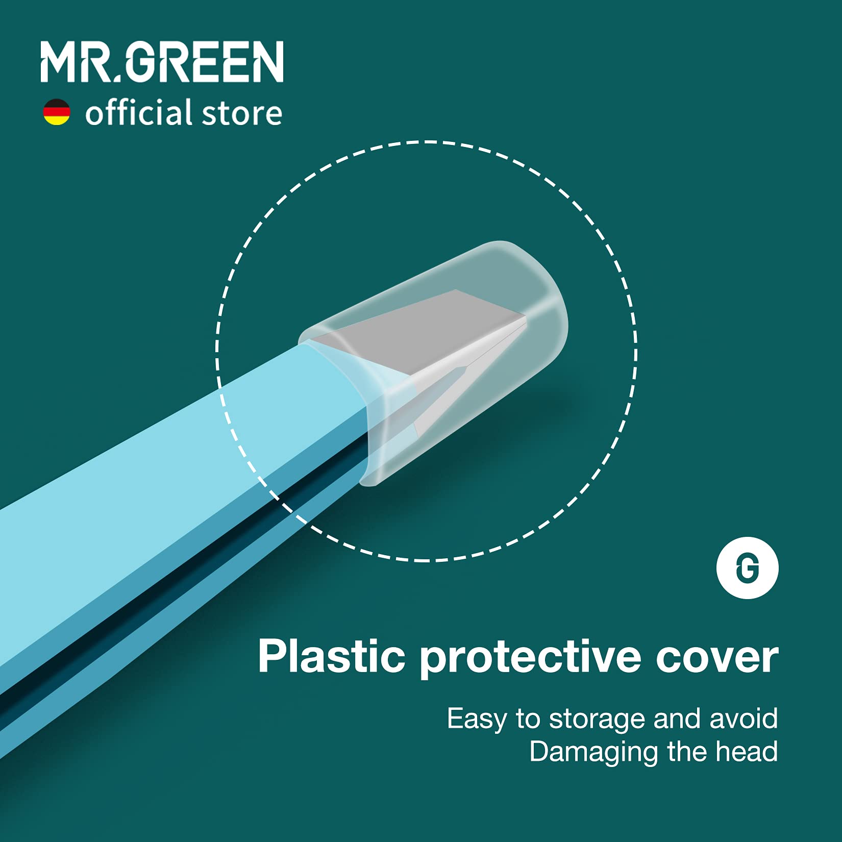 MR.GREEN Pinzette per Sopracciglia a punta Obliqua Professionale in Acciaio Inossidabile per Donne e Uomini Pinzette di Precisione per Peli Incarniti Sul Viso(Blu)