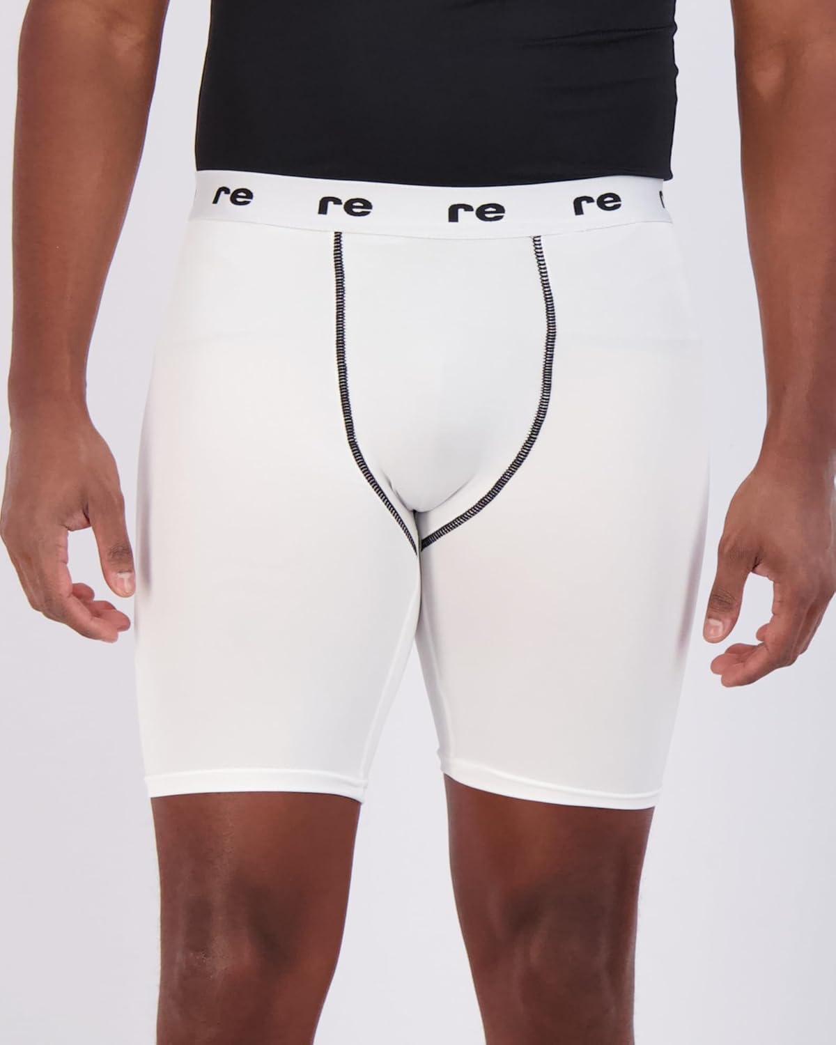 Real Essentials 5 Pack: Mens Compression Shorts - Quick Dry Performance Active Underwear (Available in Big & Tall)