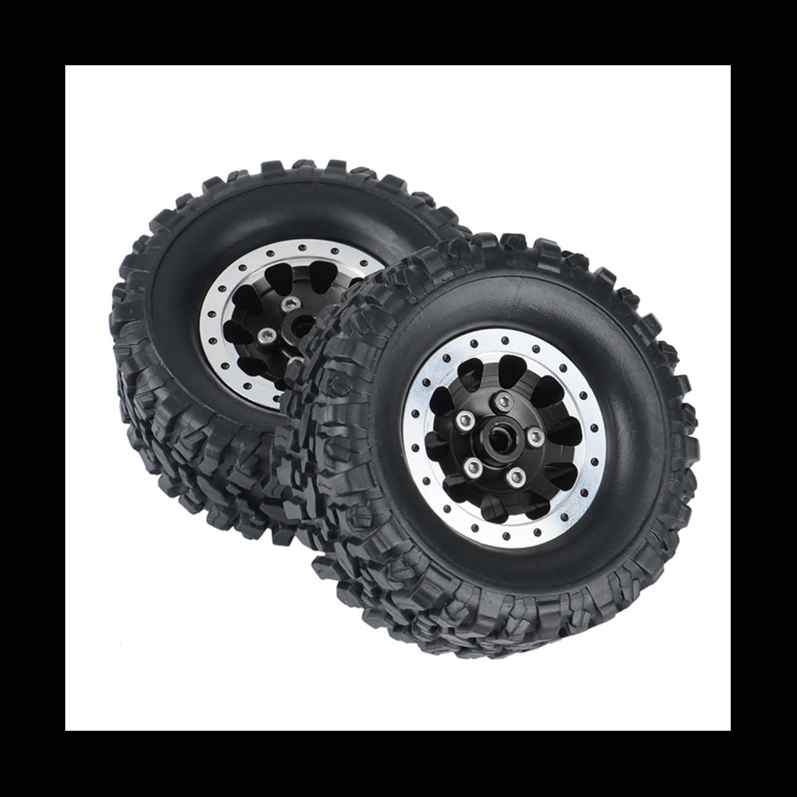 Rc Tire Jante pour WPL pour C14 pour C24 pour B14 pour B24 pour B36 pour MN pour D90 pour MN99S Mise À Niveau Voiture RC 4 Pièces Jante Moyeu Roue Billes Métal Caoutchouc