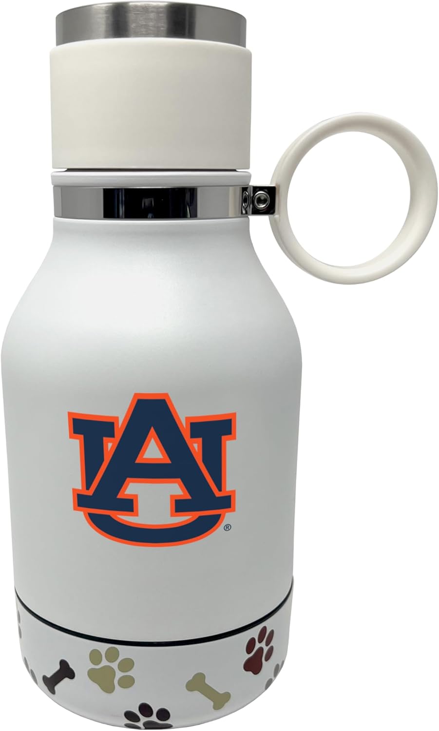 37 Oz Insulated Travel Water Bottle with Removable Dog Bowl Base (Georgia Bulldogs)