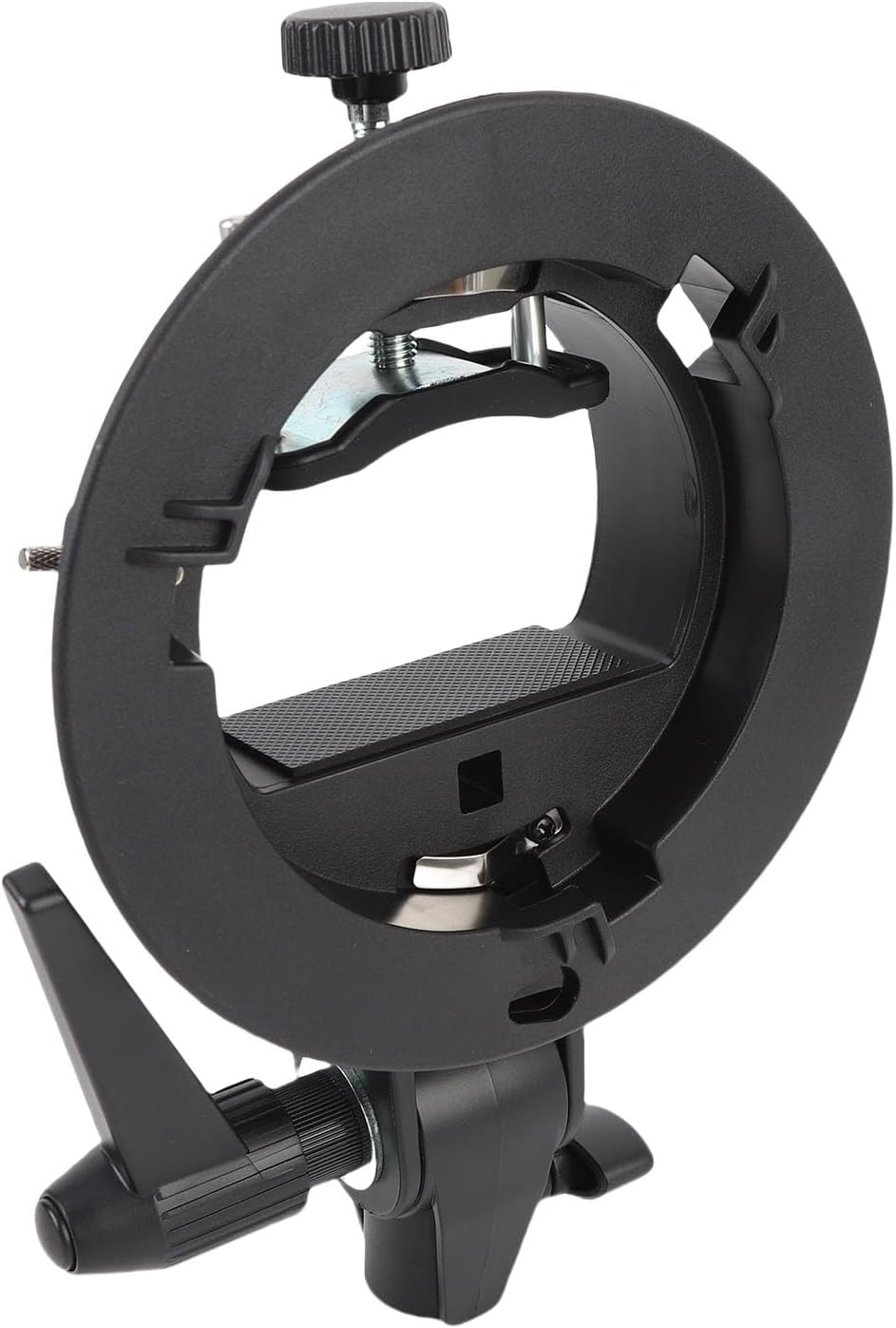 Flash Bracket Holder, Adjustable Angle, Universal Connector for Multiple Flash Units - Quick Installation, Sturdy ABS Metal Build, Compatible with Various Light Stands