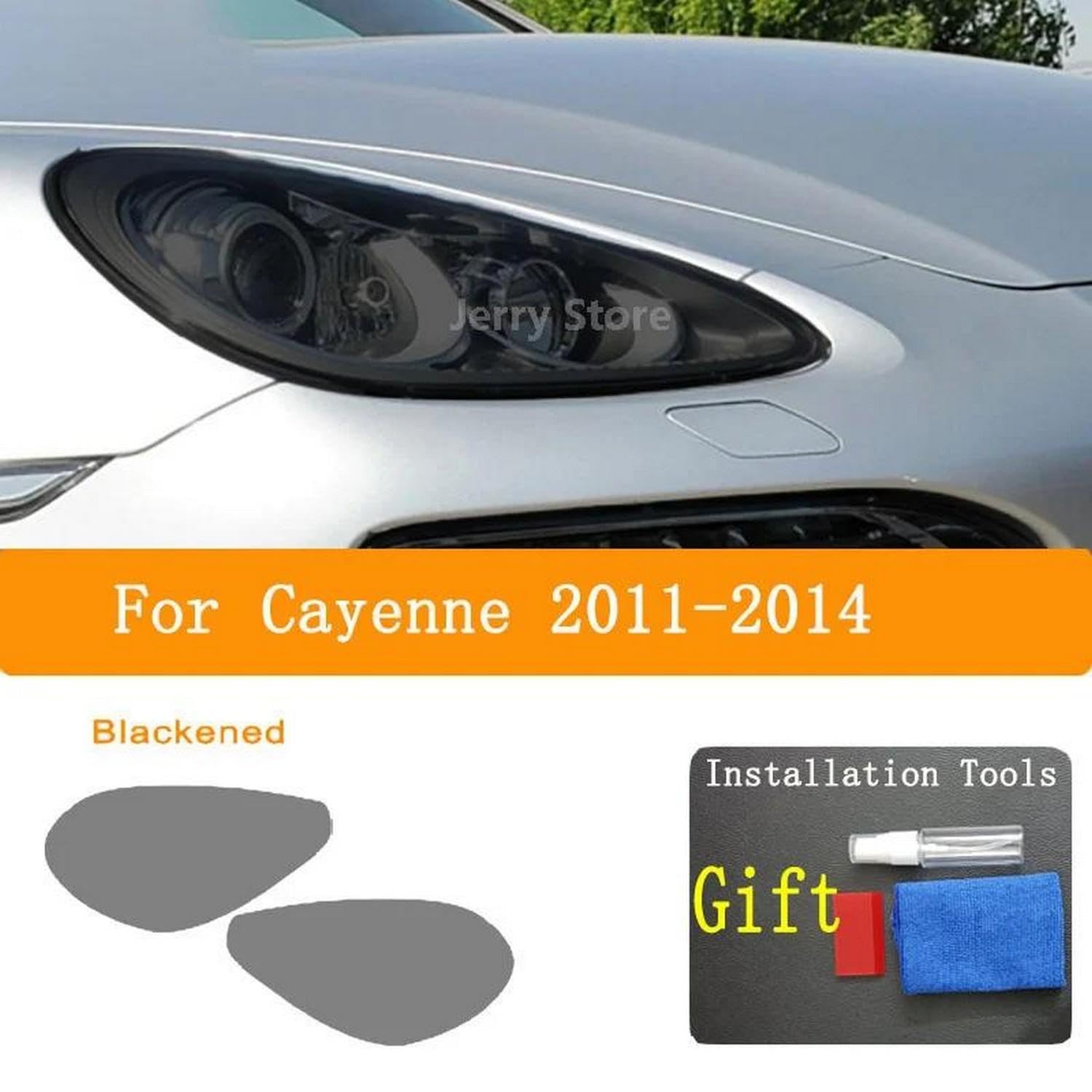 Reflektor samochodowy tylne światło folia ochronna reflektor winyl renowacja przezroczysta czarna naklejka naprawcza TPU, do Cayenne 2011-obecny