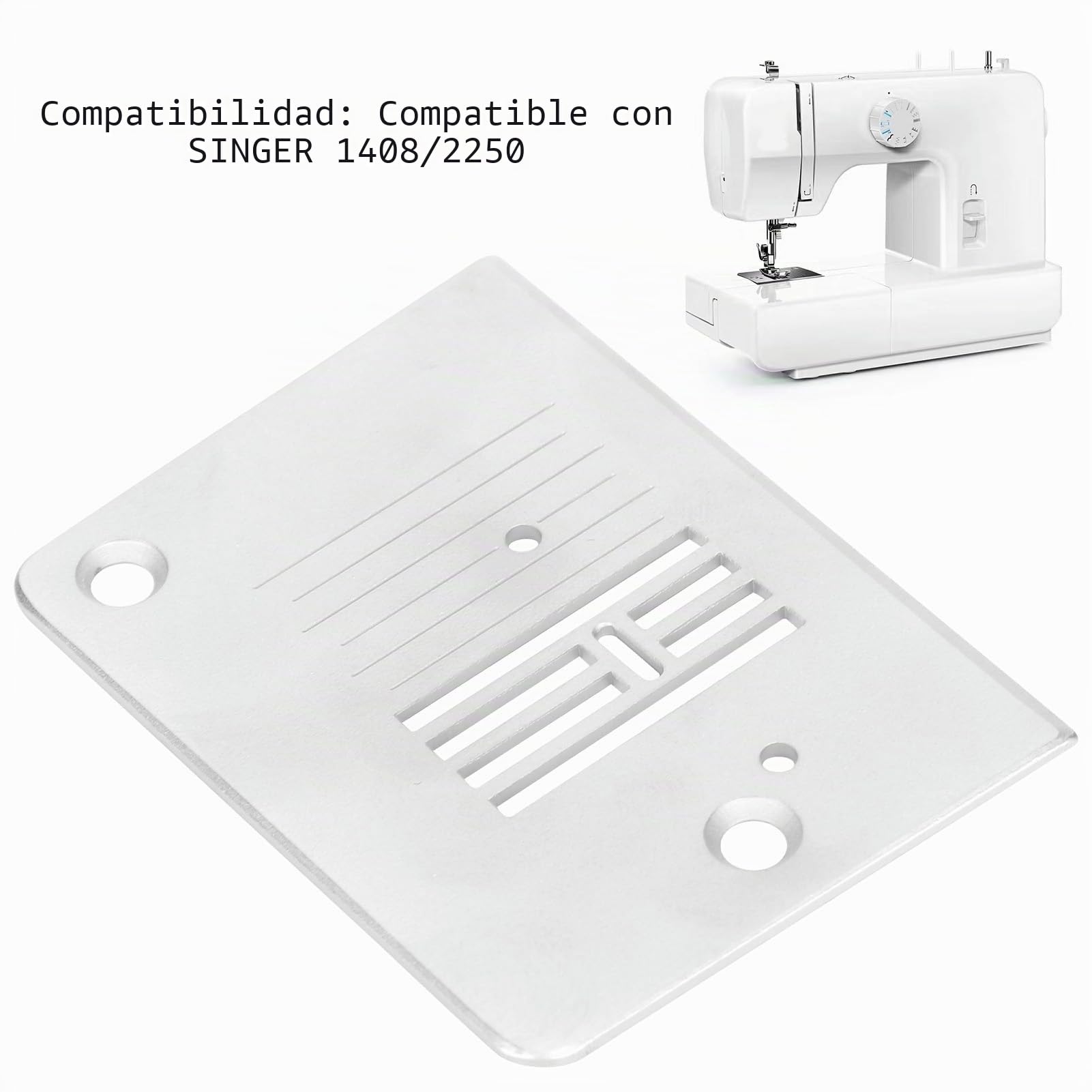 Placa de Aguja Multifunción para 1408 2250 Reemplazo de Placa de Aguja Original Estándar 2 X Placa de Aguja Placa de Piezas de Repuesto para Máquina de Coser Original Estándar 2