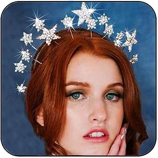Star Headband Silver Halo Crown Stars Headpieces Hair Accessories for Women (Silver)