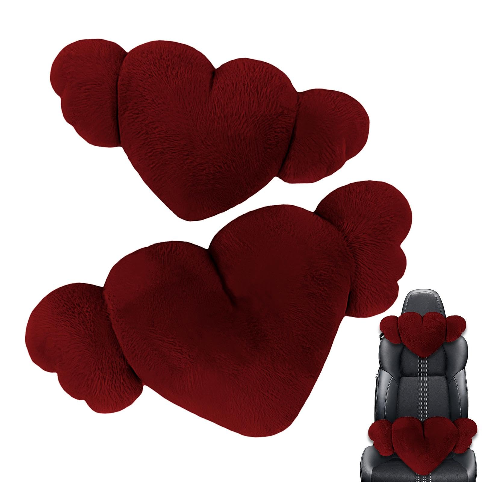 Cuscino a forma di d'angelo, in peluche per auto, 2 cuscini | per poggiatesta auto con | Simpatico poggiatesta per letto, divano