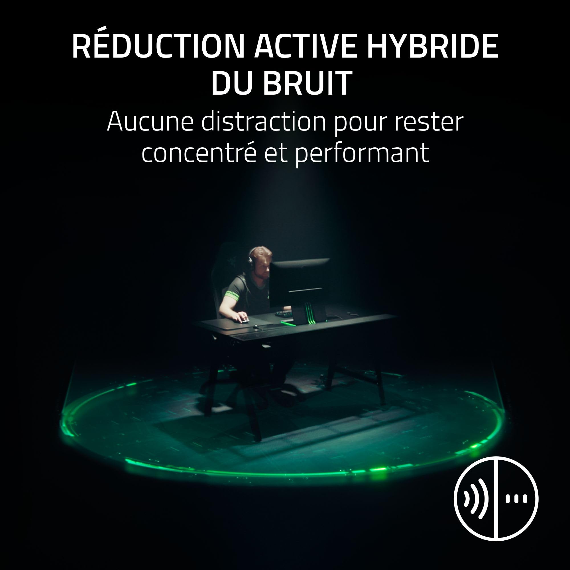 Razer BlackShark V3 Pro NIKO Edition - Casque ANC sans Fil pour l’Esport - Annulation Active - Haut-parleurs 50mm - Micro HyperClear Amovible - Wireless 2,4 GHz & Bluetooth - FPS - PC/Mac | NIKO