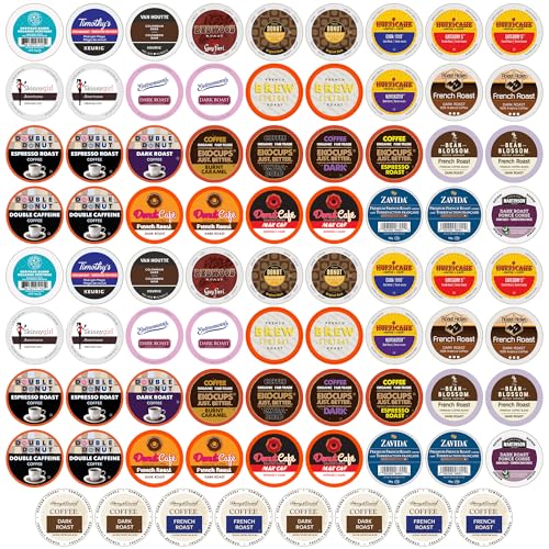 Perfect Samplers Dark Roast Coffee Variety Pack Single Serve Pods, 80 Count
