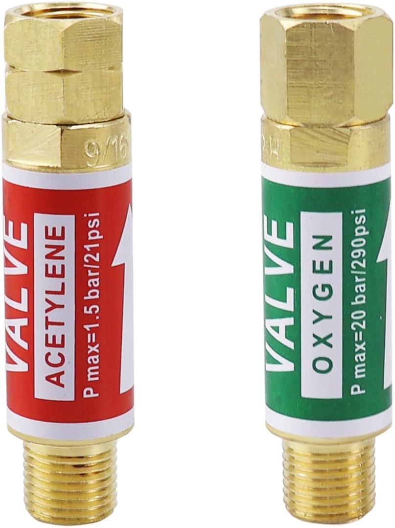 Vaphy Oxygen Acetylene Flashback Arrestors Set, Torch End
