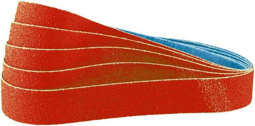 CS Unitec 38160 Pipe-MAX Ceramic 60 Grit Abrasive Grinding and Surface Preparation Belts for All Metals - Pipe, Curved Surfaces and Handrails (Pack of 10)