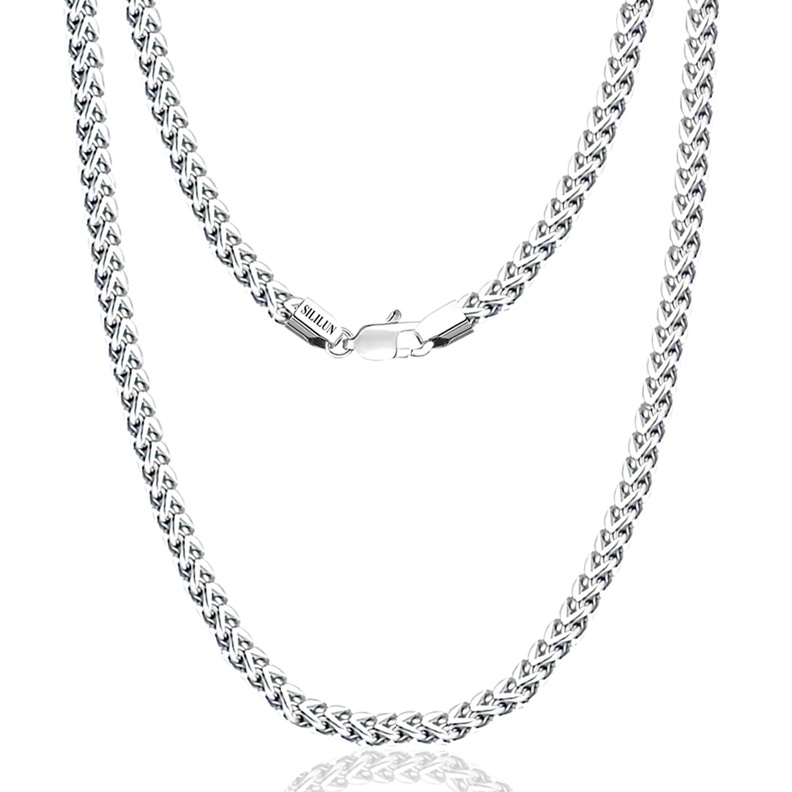 SILILUNByzantia Chain Necklace Stainless Steel 14K Gold 5mm Wide Punk Jewelry Hip Hop Necklace Chain Men Women Boys Teens