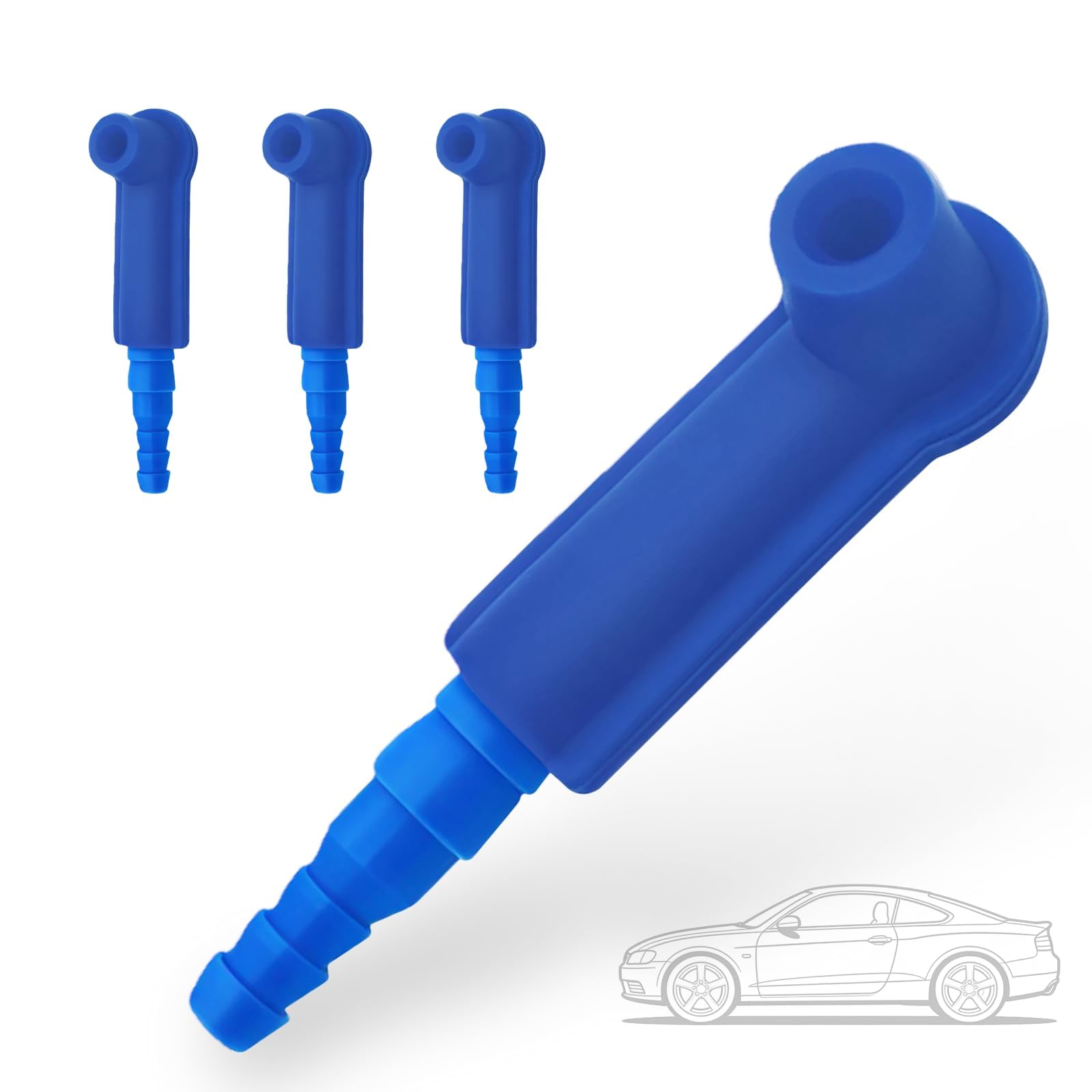 Adattatore per spurgo freni, set da 4 pezzi, cavo a sgancio rapido, sostituzione del liquido dei freni e della frizione, universale per auto, camion e macchine edili