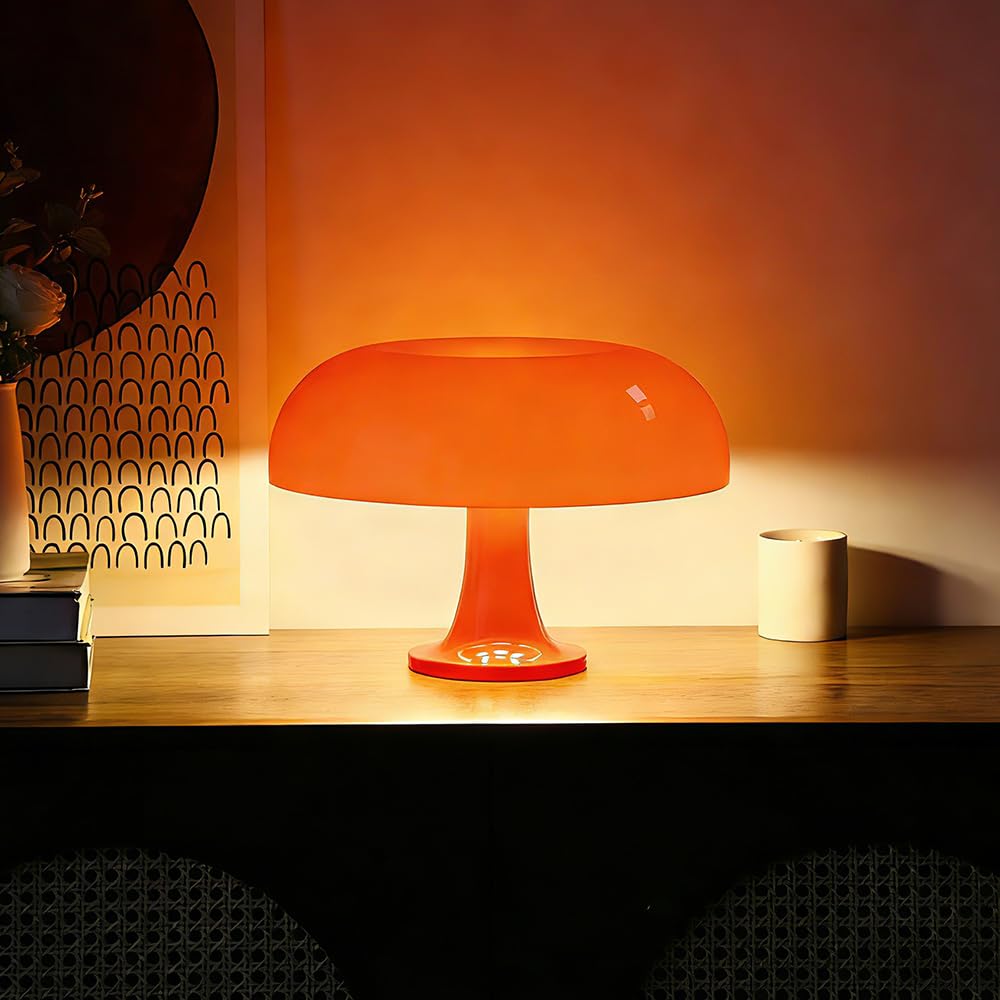 LED モダンマッシュルーム テーブルランプ ミッドセンチュリー Amazon.co.jp : レトロオレンジマッシュルームランプ 寝室 ナイト