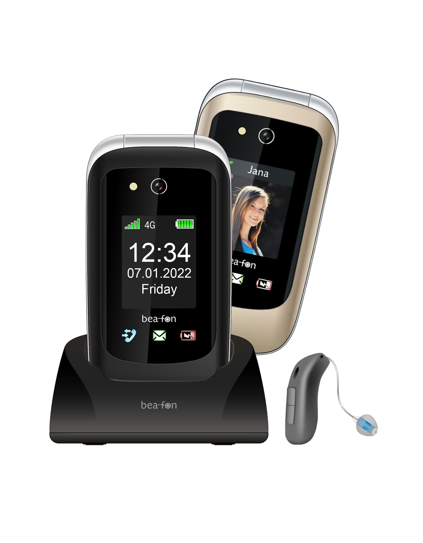 Telefono Per Anziani Beafon SL720i Silver Line - 4G, Pulsante SOS, Display XXL | Con Zona Sicurezza E Amplificatore Audio