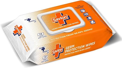 ITC Savlon Germ Protection Multipurpose Thick & Soft Wet Wipes Fliptop Lid 72 Count | Thick & soft | 99.99% Germ Protectio...