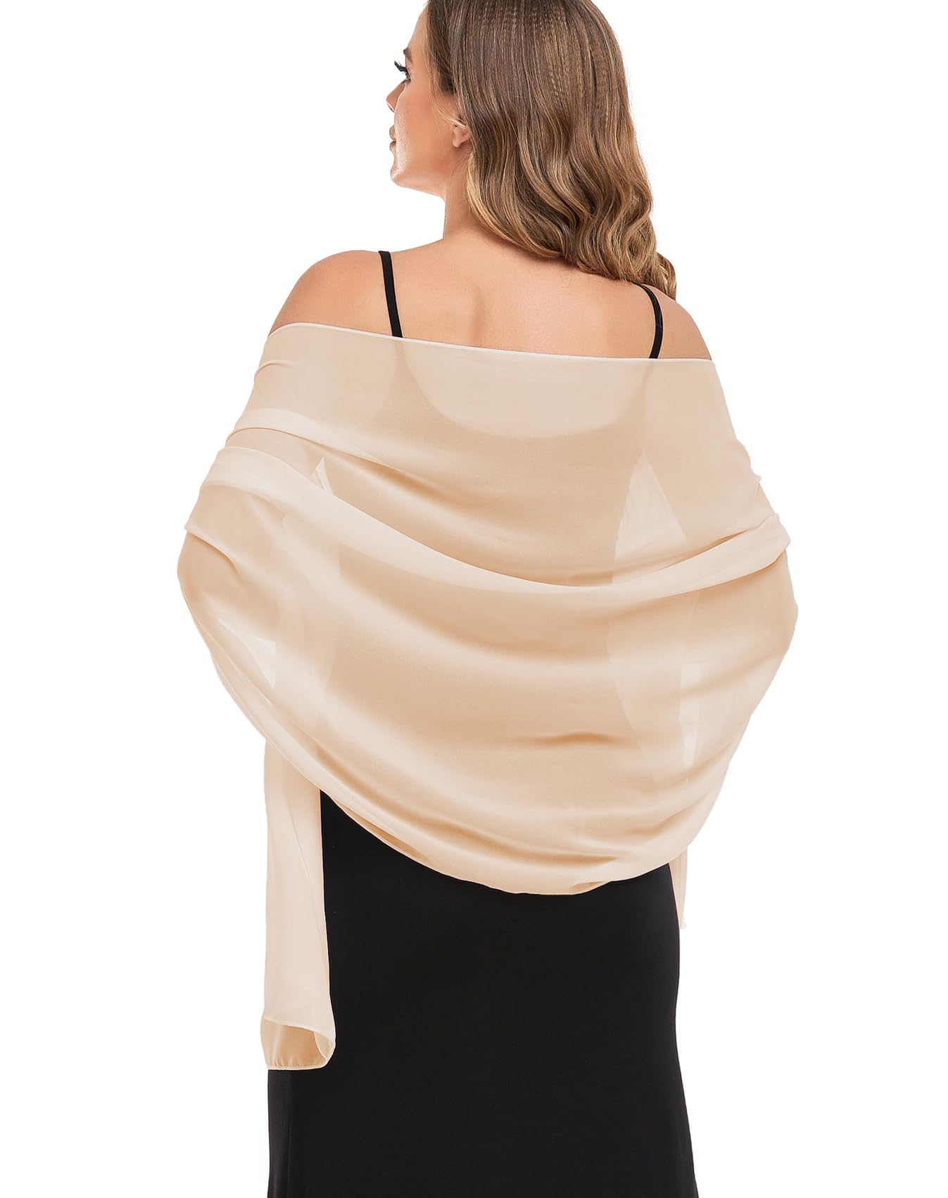 Soft Chiffon Scarves Shawls and Wraps for Women Silky Pashmina Scarf for Wedding Bridal