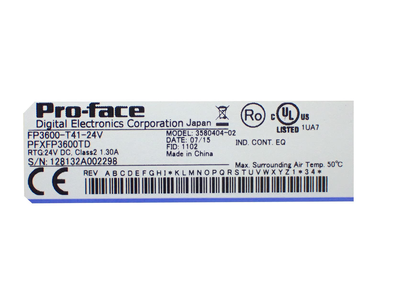 新品未使用☆Pro-Face タッチパネル FP3600-T41-24V One New Pro-face FP3600-T41-24V Touch Screen Pro-Face In Box